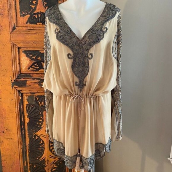 Diamond for Eden Beaded and Sequin Tunic/Dress/Cover-up One Size - Picture 1 of 7